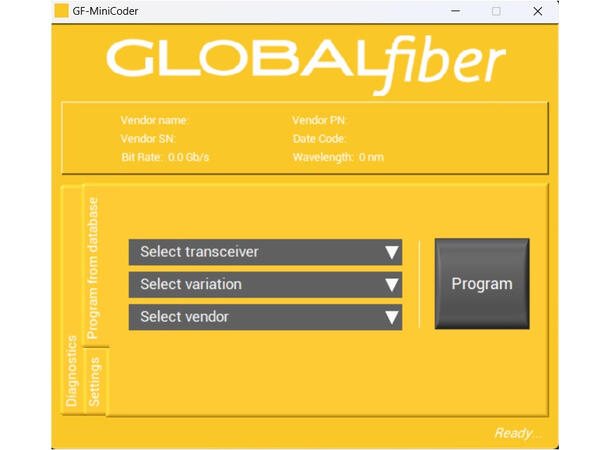 GLOBALfiber Transceiver Programmer SFP, SFP+, SFP28, QSFP+, QSFP28, QSFP-DD 